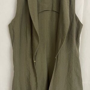 Olive Green Sleeveless Vest
